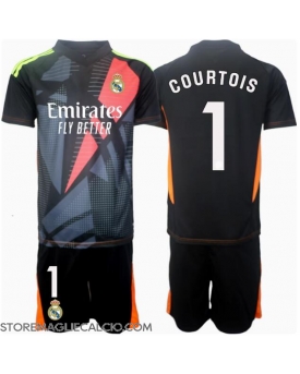 Real Madrid Thibaut Courtois #1 Portiere Maglia Gara Trasferta Repliche 2024-25 Bambino